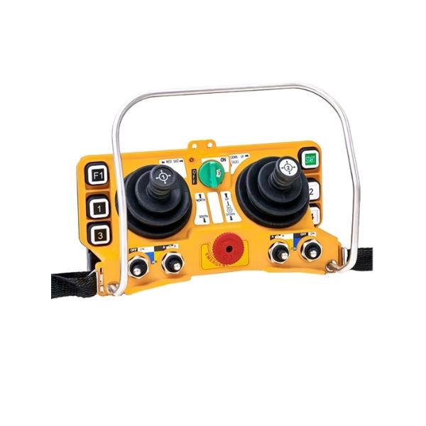 This optional joystick pendant offers precise, ergonomic control for die transfer carts. Dual joy sticks ensure smooth,multi directional movement. Improves efficiency, and giving operators greater confidence when moving and positioning heavy dies. It can be suspended from the neck with the included strap thus freeing up both hands.