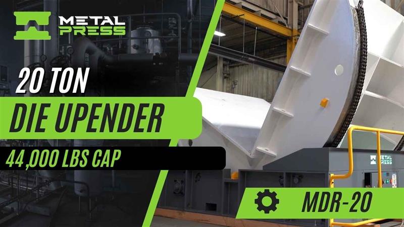 MetalPres Machinery - Video - 20 Ton Die Upender - MDR-20