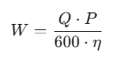 Power consumption formula