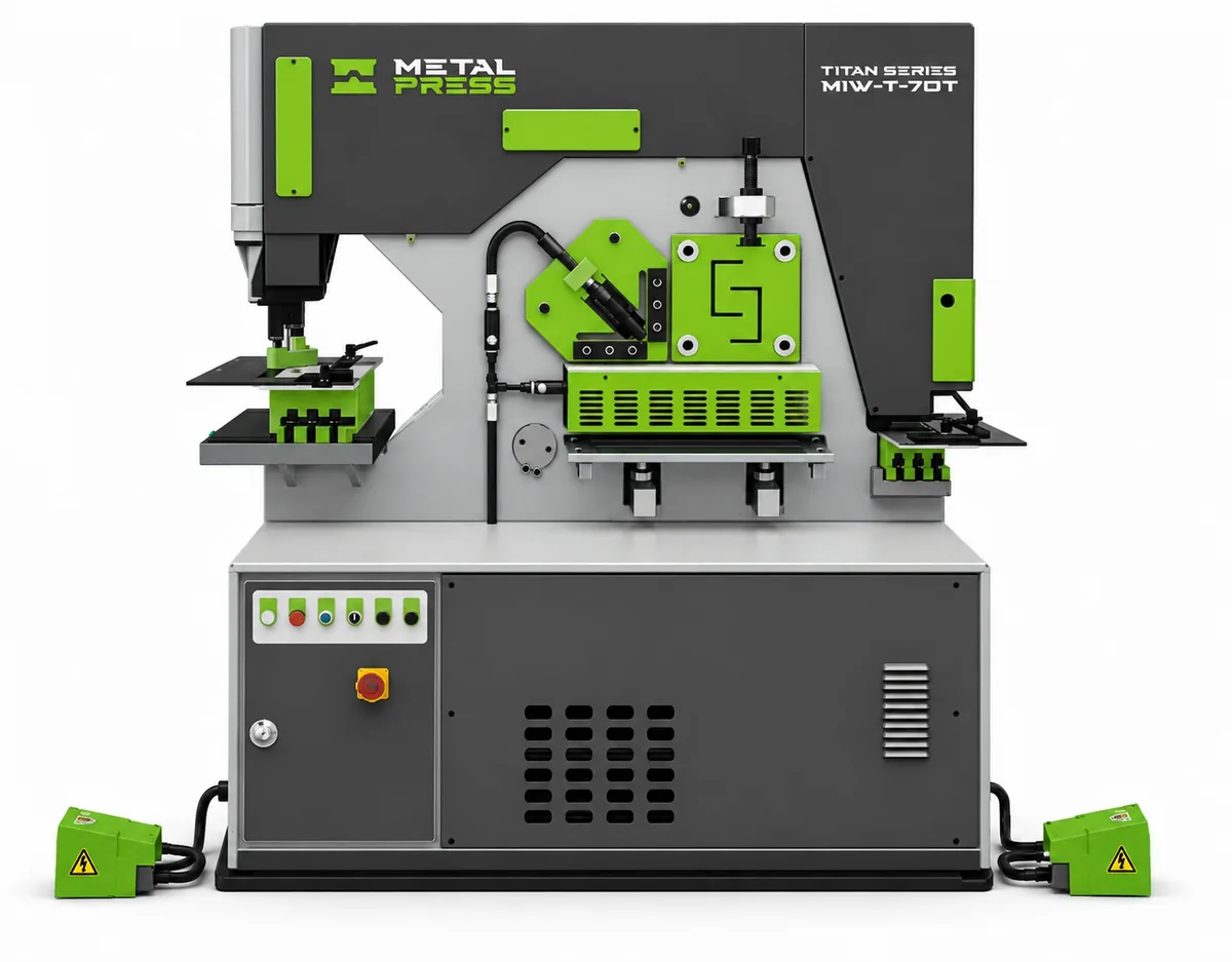MetalPress Titan Class MIW-T Series dual-operator hydraulic Ironworker
