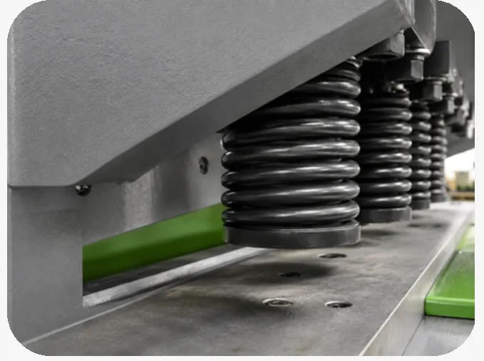 Optional hydraulic hold-down for Ironworker plate shearing