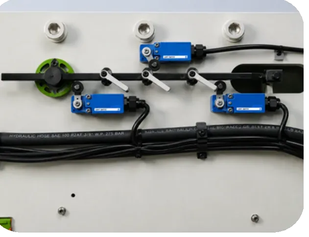 Three adjustable Ironworker limit switches for short-stroke operation